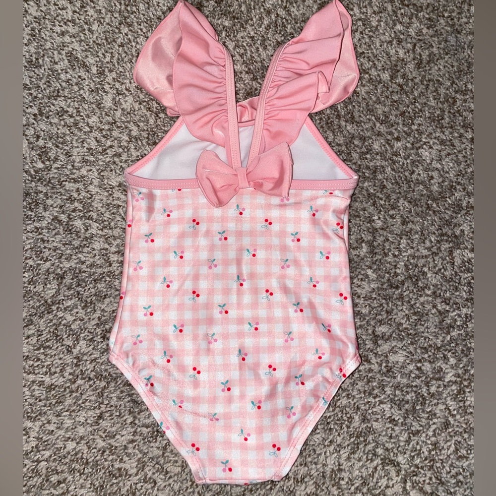 Mia and Miles previous criss cross back strap swim with bow
